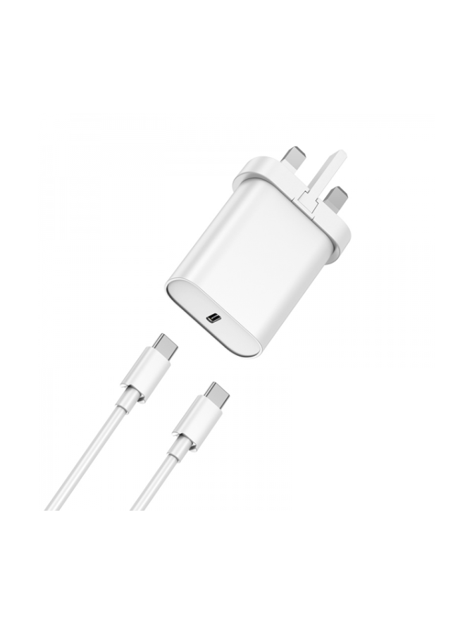1 - شاحن WWU سريع 20 واط مع كابل USB-C و Lightning