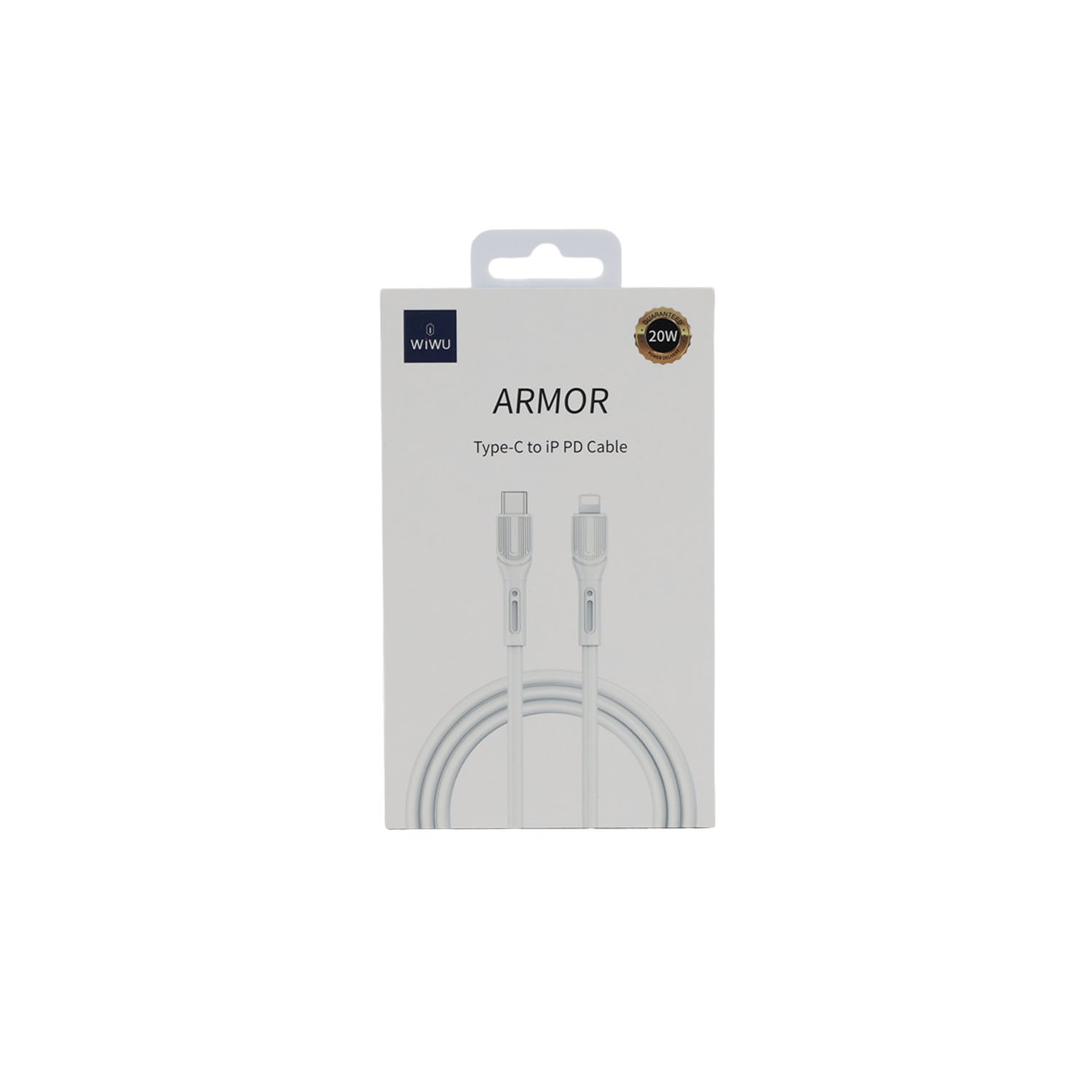 WiWU WI-C005 ARMOR 20W PD TYPE-C TO LIGHTNING CHARGING CABLE 1M - WHITE