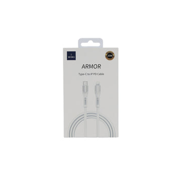 WiWU WI-C005 ARMOR 20W PD TYPE-C TO LIGHTNING CHARGING CABLE 1M - WHITE