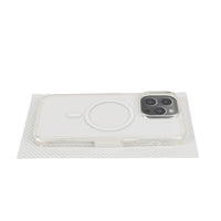 White phone cover case with circular ring, side cutouts, and camera opening