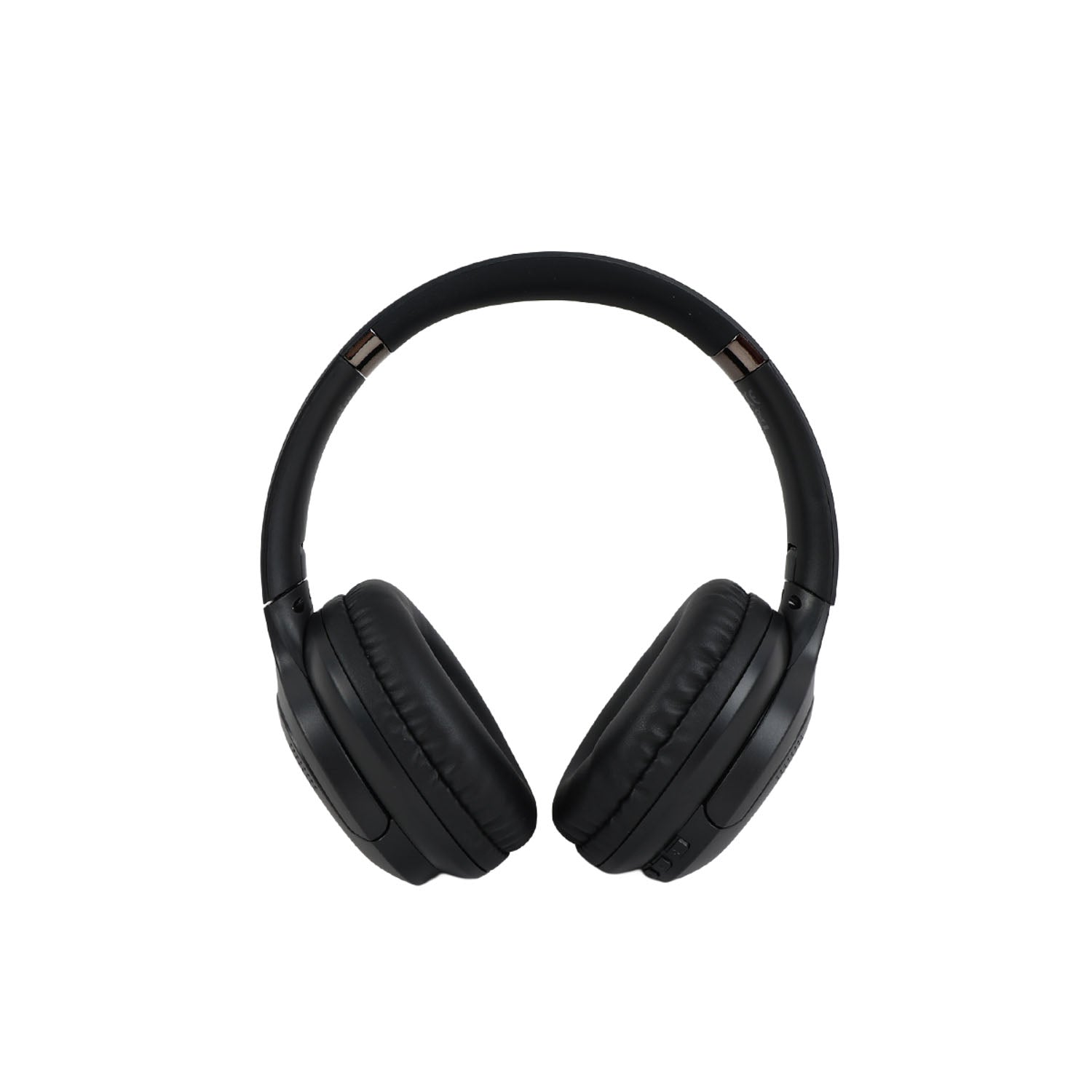 Wireless over-ear headphones, black closed-back ear cups with adjustable headband.