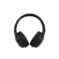 Wireless over-ear headphones, black closed-back ear cups with adjustable headband.