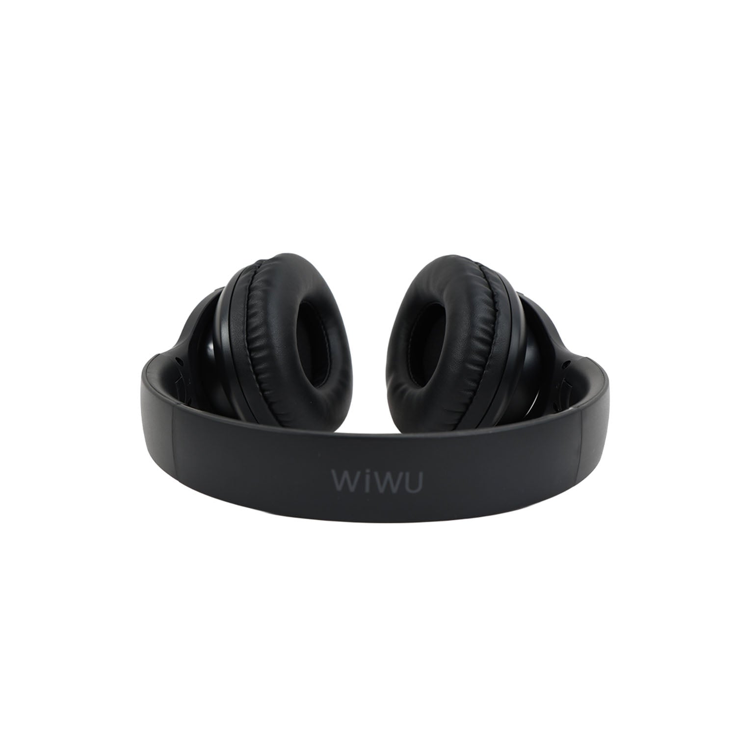 Wireless over-ear headphones, black ear cups with thick headband padding.