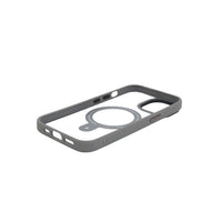 Gray phone case with built-in alloy ring stand and side button openings