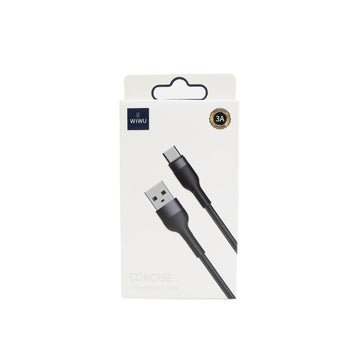 USB Type-C 1.2 m cable, black USB-A to USB-C, shown on retail package