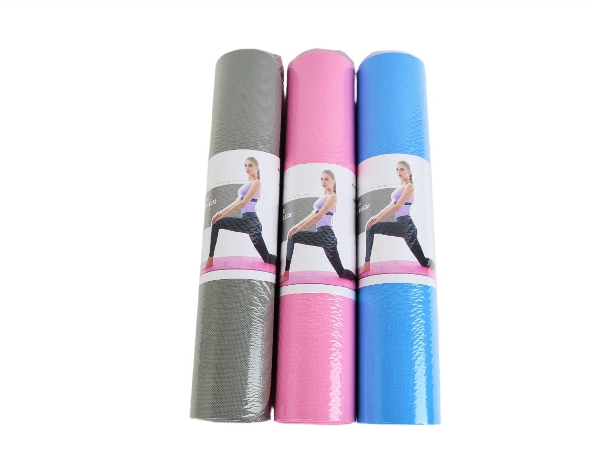6MM monochrome yoga mat 183*61*0.6cm\ grey - MIDI
