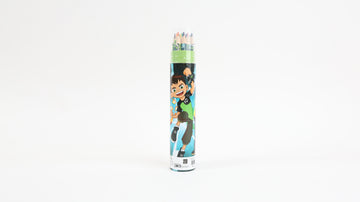 BEN10 color pencils in round tube with character artwork on tube