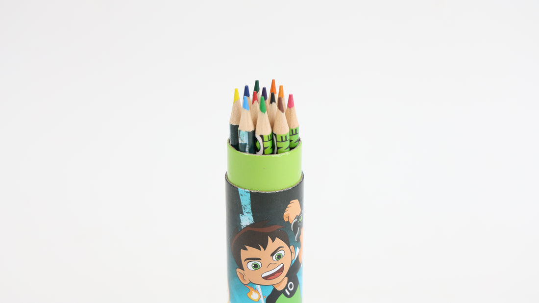 BEN10 12 Color Pencils in Round Tube
