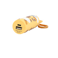 Air vent cleaning brush cylindrical giraffe-shaped case with lanyard