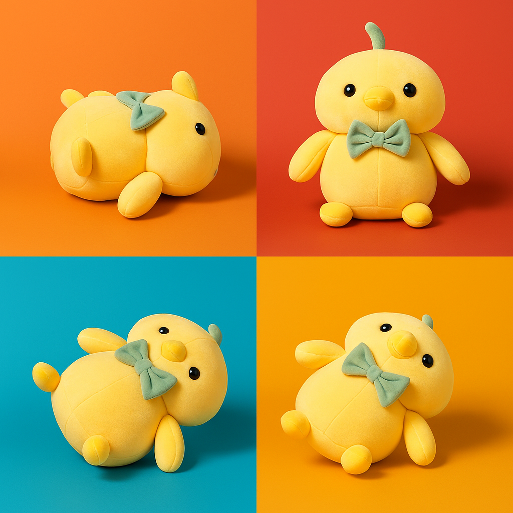 دمية بطة محشوة ناعمة – 30 سم مع فيونكة جميلة