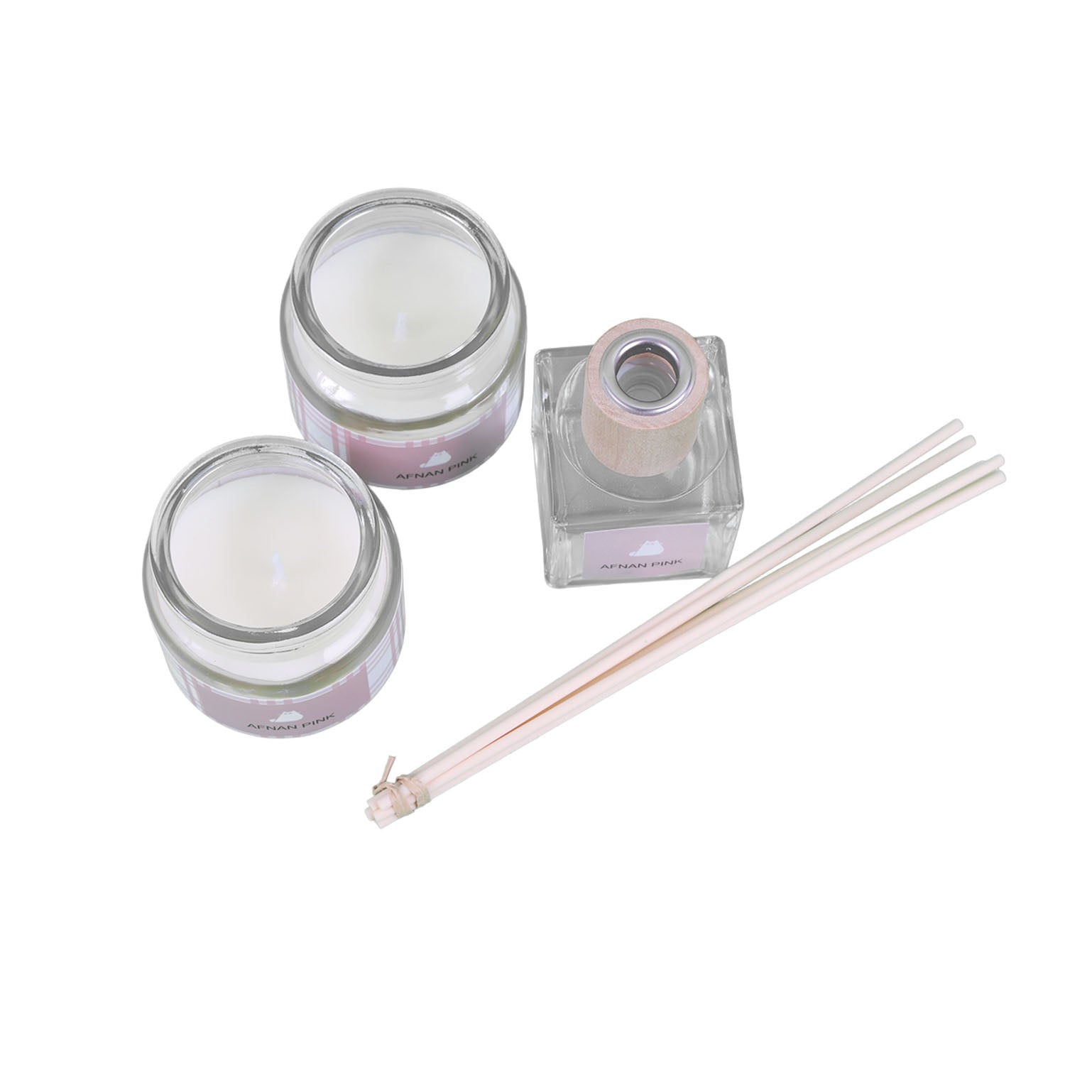 Aromatherapy50ml reed diffuser+2x60g scentedcandle