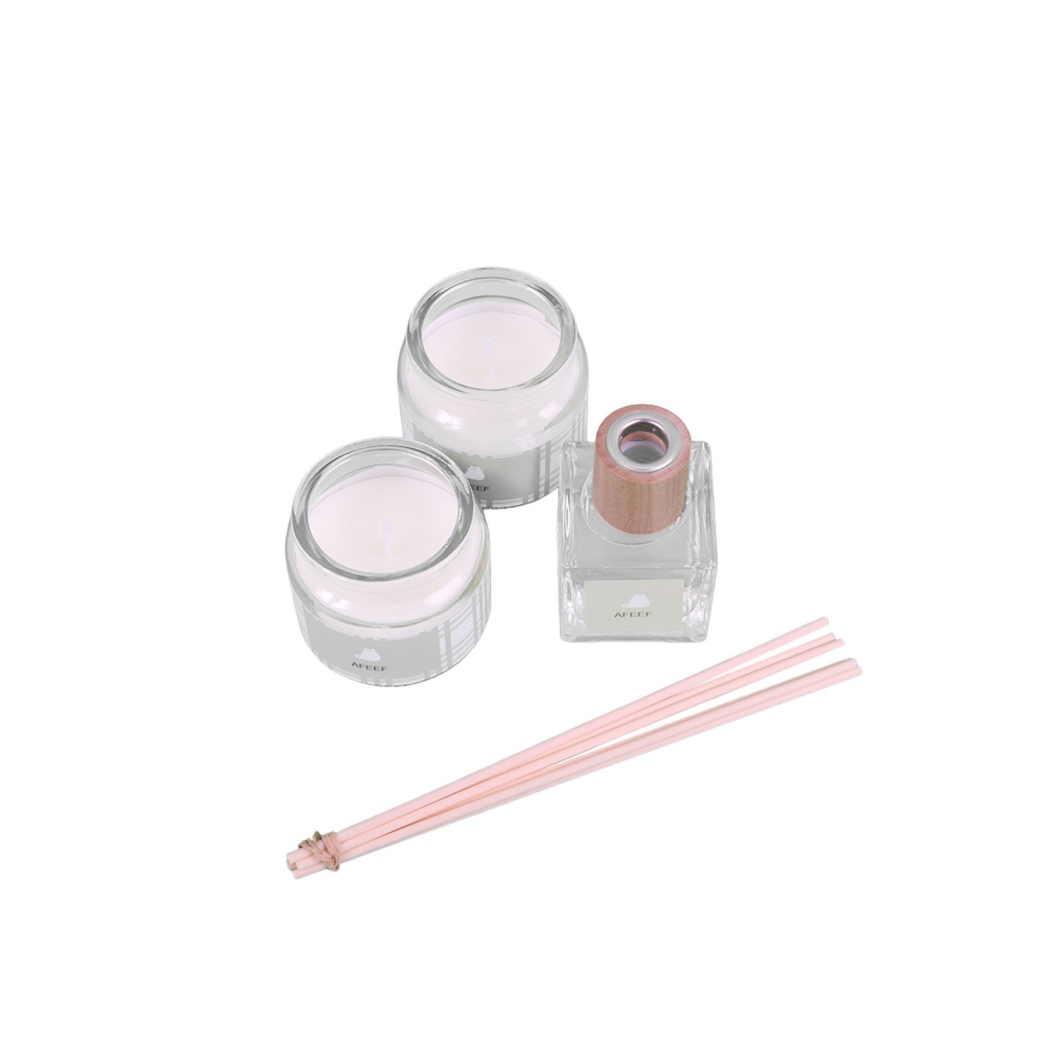 Aromatherapy50ml reed diffuser+2x60g scentedcandle