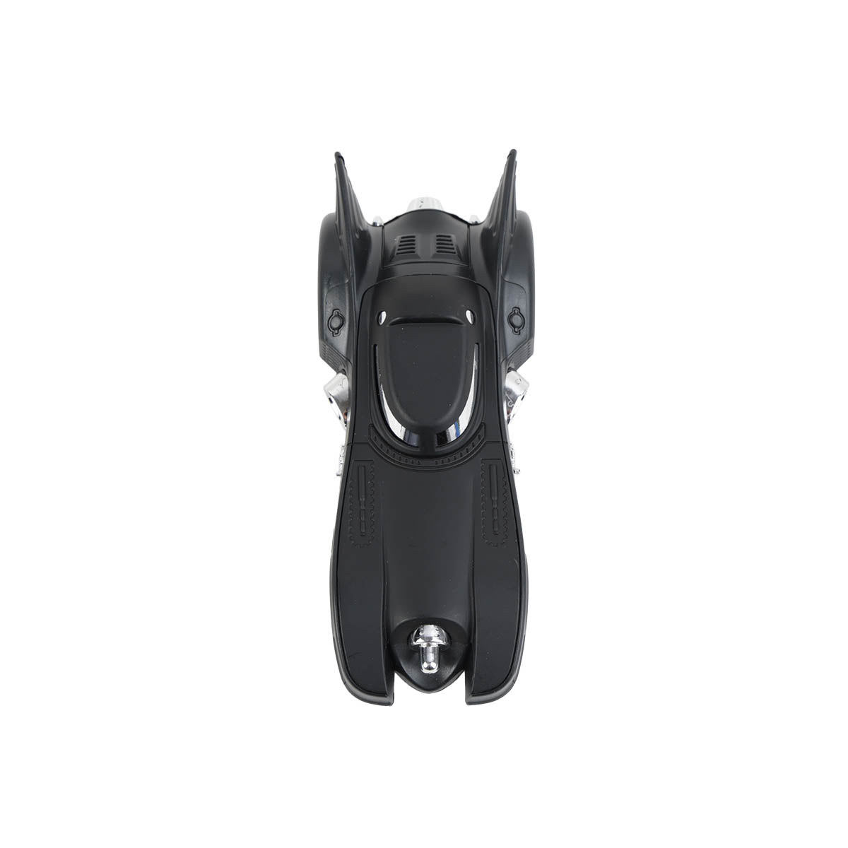 1:32 Batman pull-back alloy toy car front view, black bat-shaped hood and wings