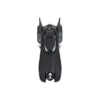 1:32 Batman pull-back alloy toy car front view, black bat-shaped hood and wings
