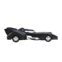 1:32 Batman pull-back alloy toy car side profile, black bat wings and silver wheels