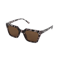 Tortoise cat-eye sunglasses with dark brown lenses