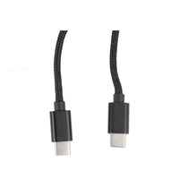 USB-C to USB-C connectors on black USB-C charging cable