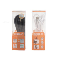 6ft USB-C to USB-C charging cable, black, with Type-C connectors