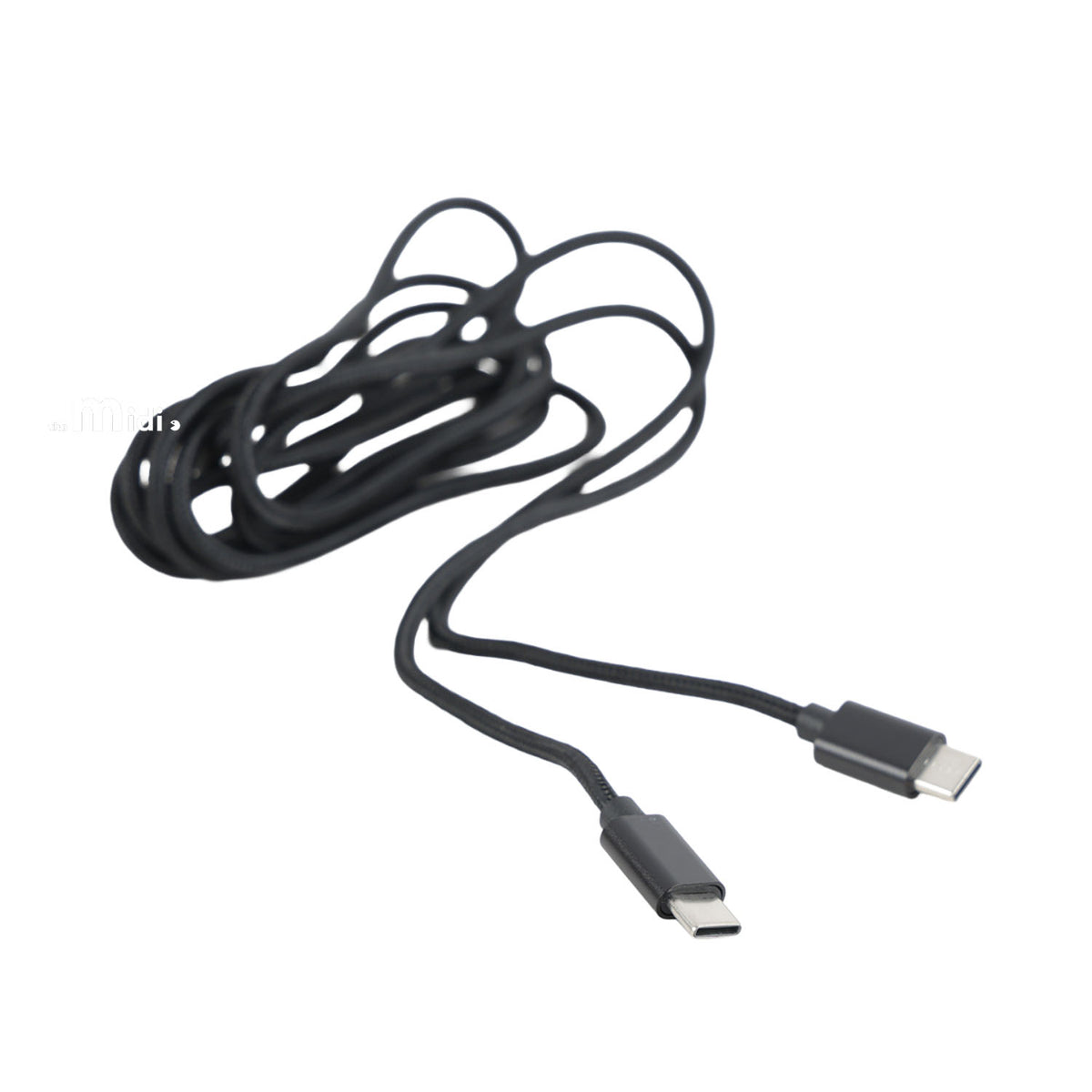 Black USB-C to USB-C cable with two reversible Type-C connectors