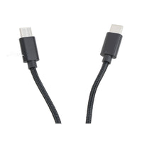 Black braided USB-C cable with two USB-C Type-C plugs