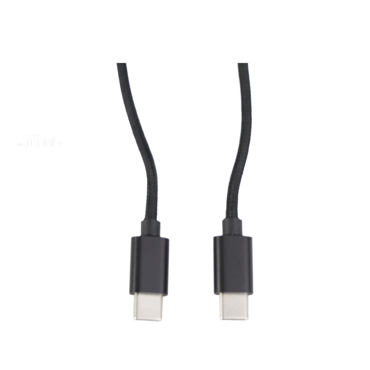 USB-C to USB-C cable showing two Type-C ends and black connectors