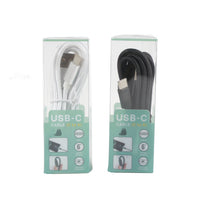 USB-A to USB-C charging cable pack showing white and black, 6 ft