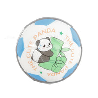 10cm bouncy ball with Panda the Cutie print, light blue and white