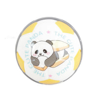 10cm bouncy ball with Panda the Cutie print, yellow and white