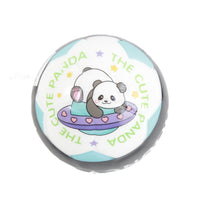 10cm bouncy ball with Panda the Cutie print, teal and purple
