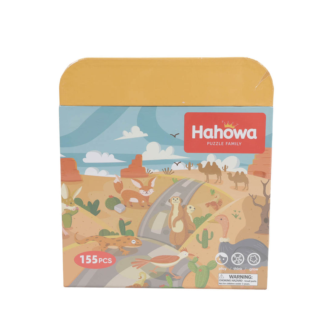 Desert Animals 155-piece puzzle box with Hahowa desert animal scene