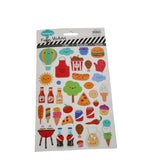 Kids Puffy Sticker Set – School, Vehicles, Food Themes 3