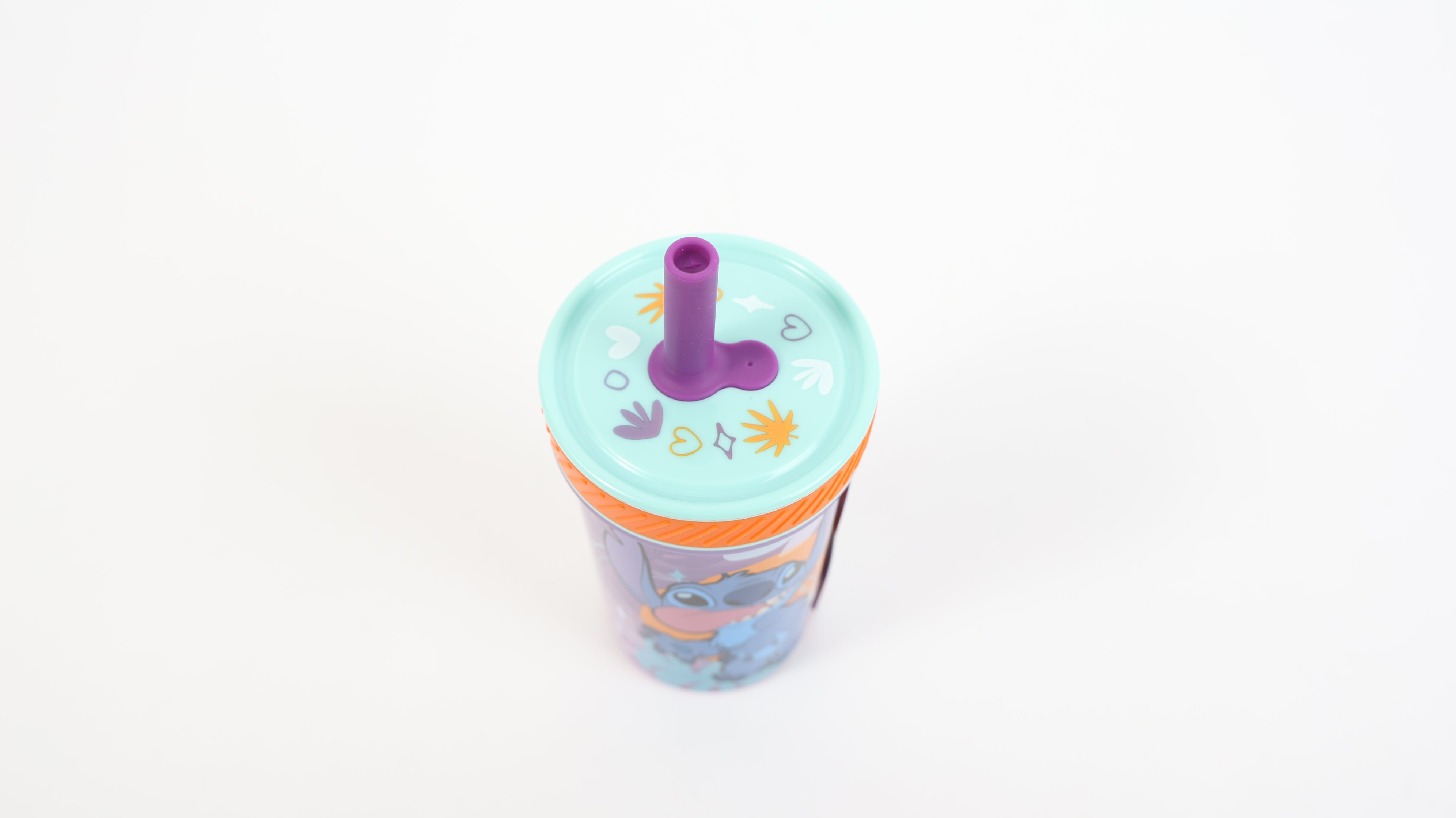 Stitch Silicone Straw Cup 370ml