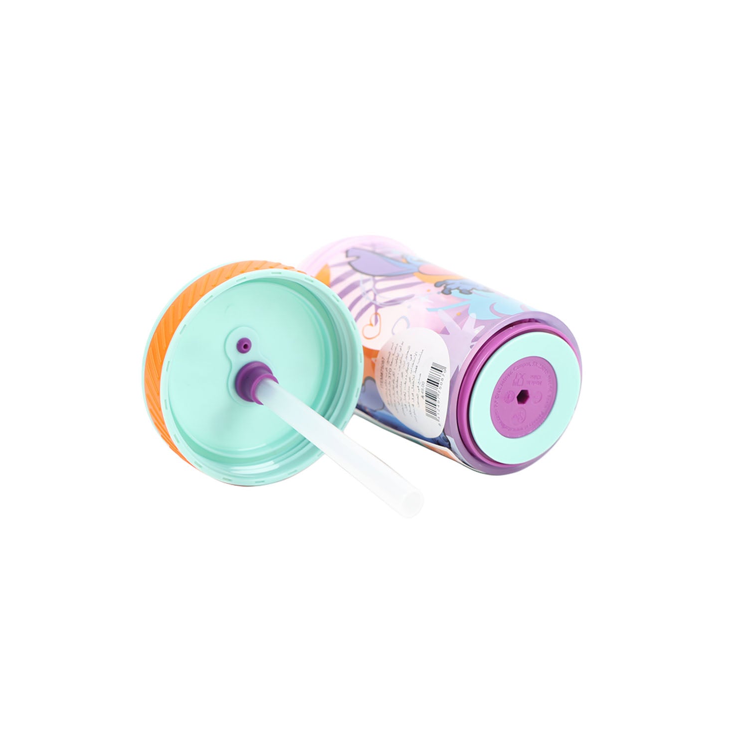 Stitch Silicone Straw Cup 370ml