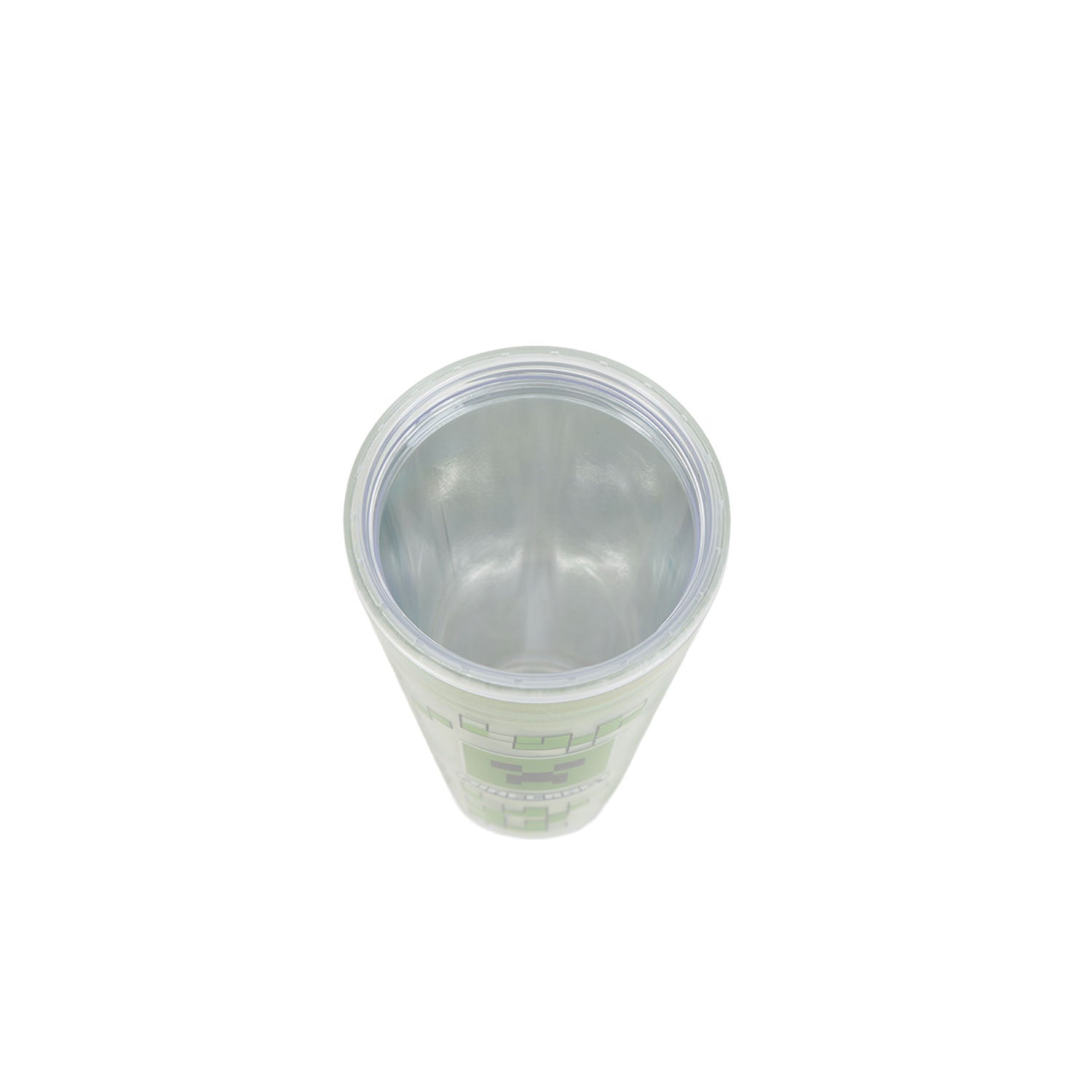 STRAW TUMBLER 685 ML MINECRAFT SQUARED PATTERN