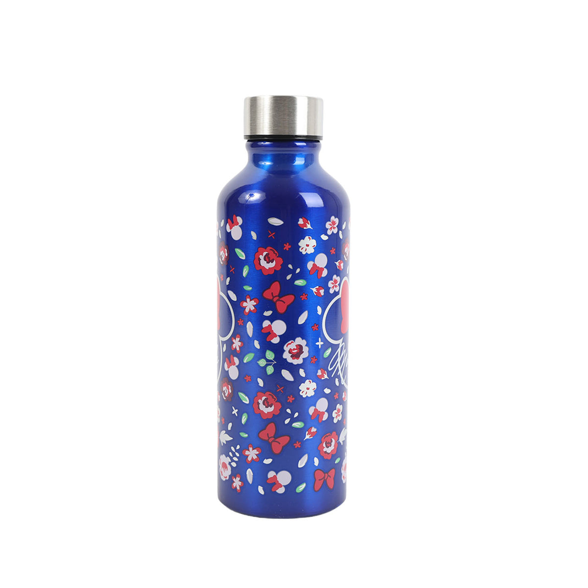 Minnie Mouse Aluminium Bottle 740ml – Blue Floral