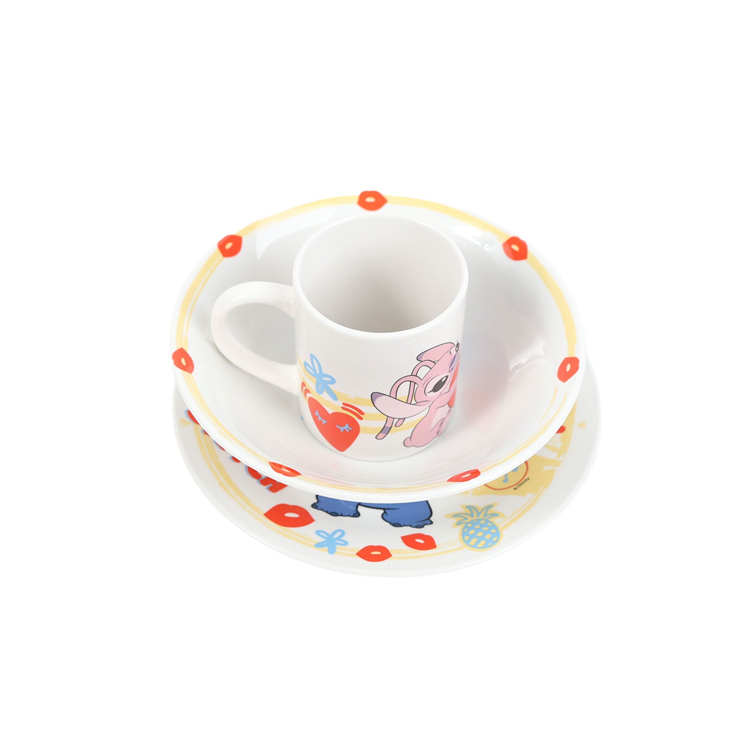 STOR 3 PCS CERAMIC SNACK SET IN GIFT- STITCH
