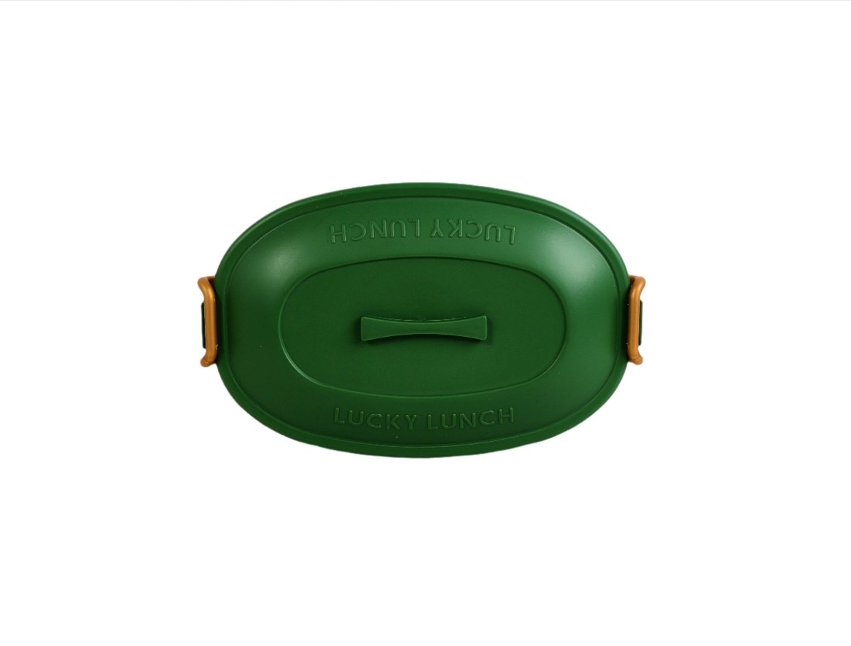 900ml double layer oval lunch box/Mixed - MIDI