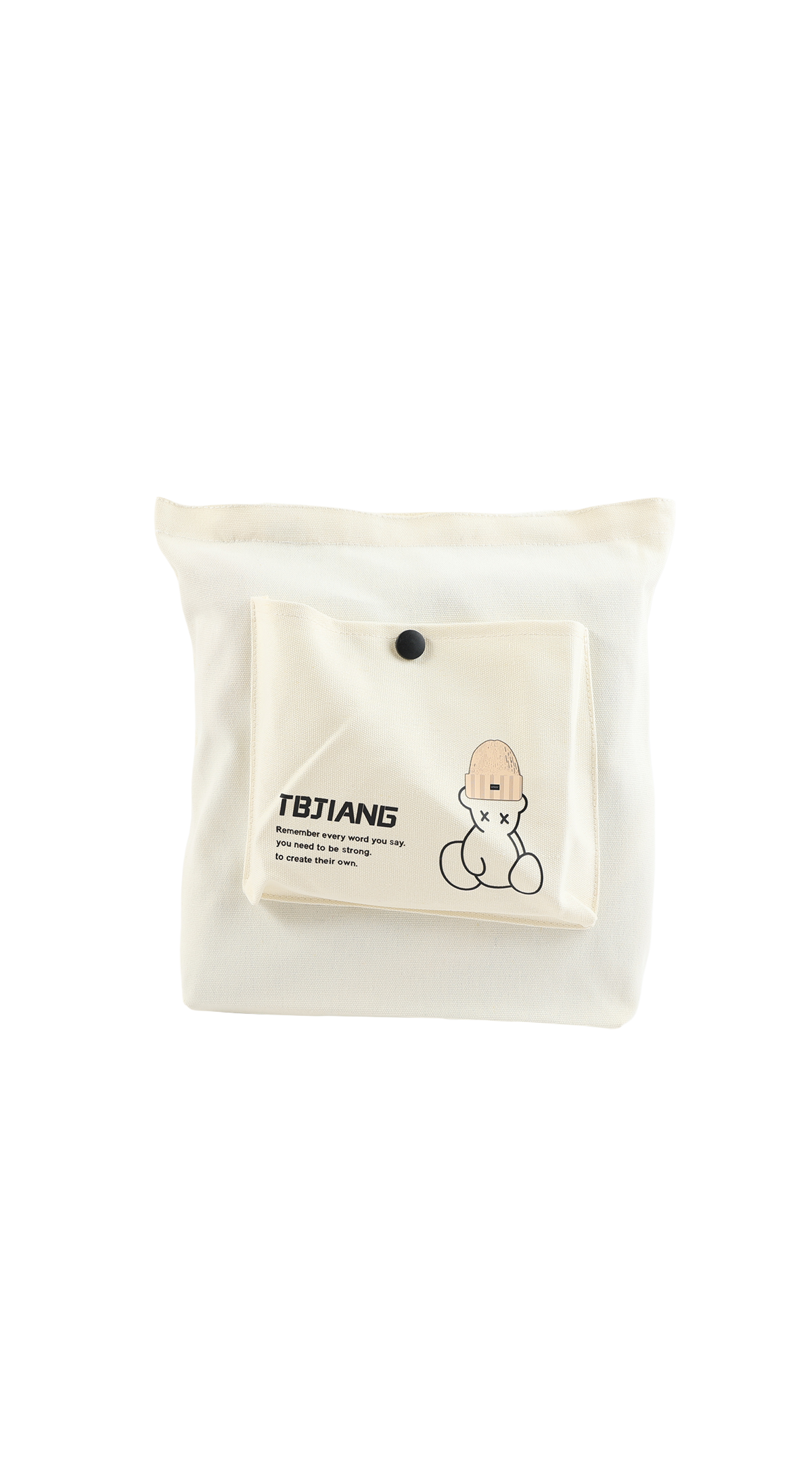 canvas shoulder bag WHITE