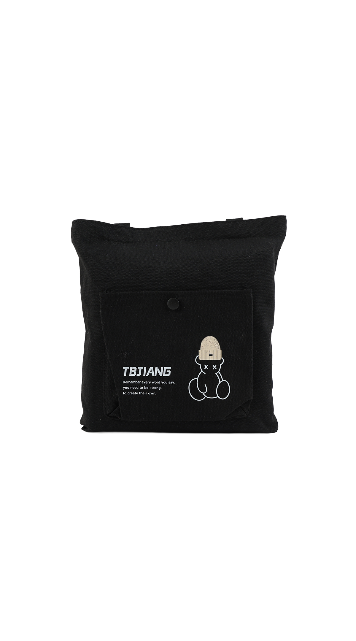 canvas shoulder bag BLACK