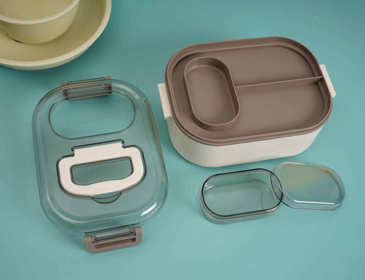 950ml color stand with sauce box lunch box/Mixed - MIDI