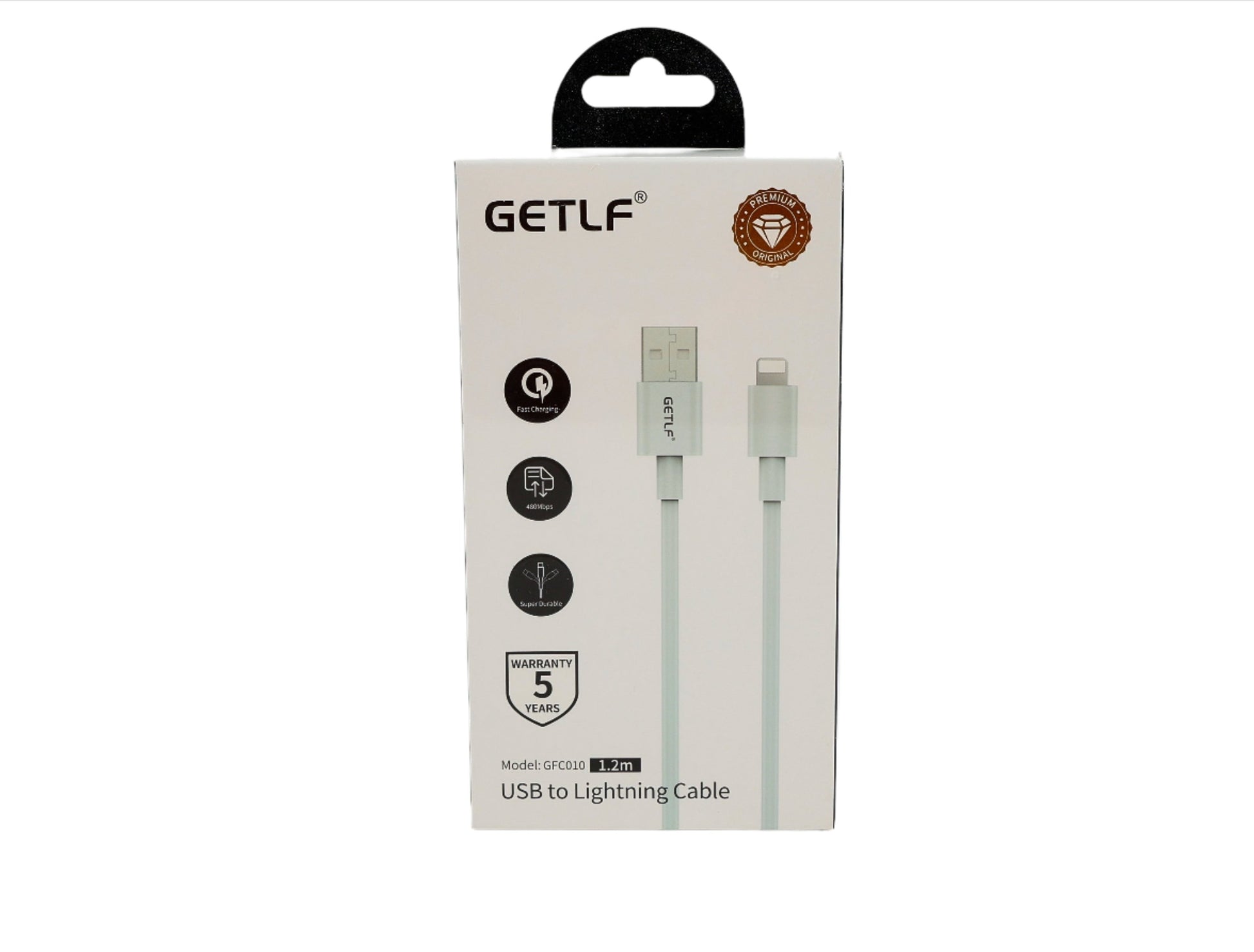 كابل جيتلف USB A إلى لايتنينغ بطول 1.5 متر - أسود