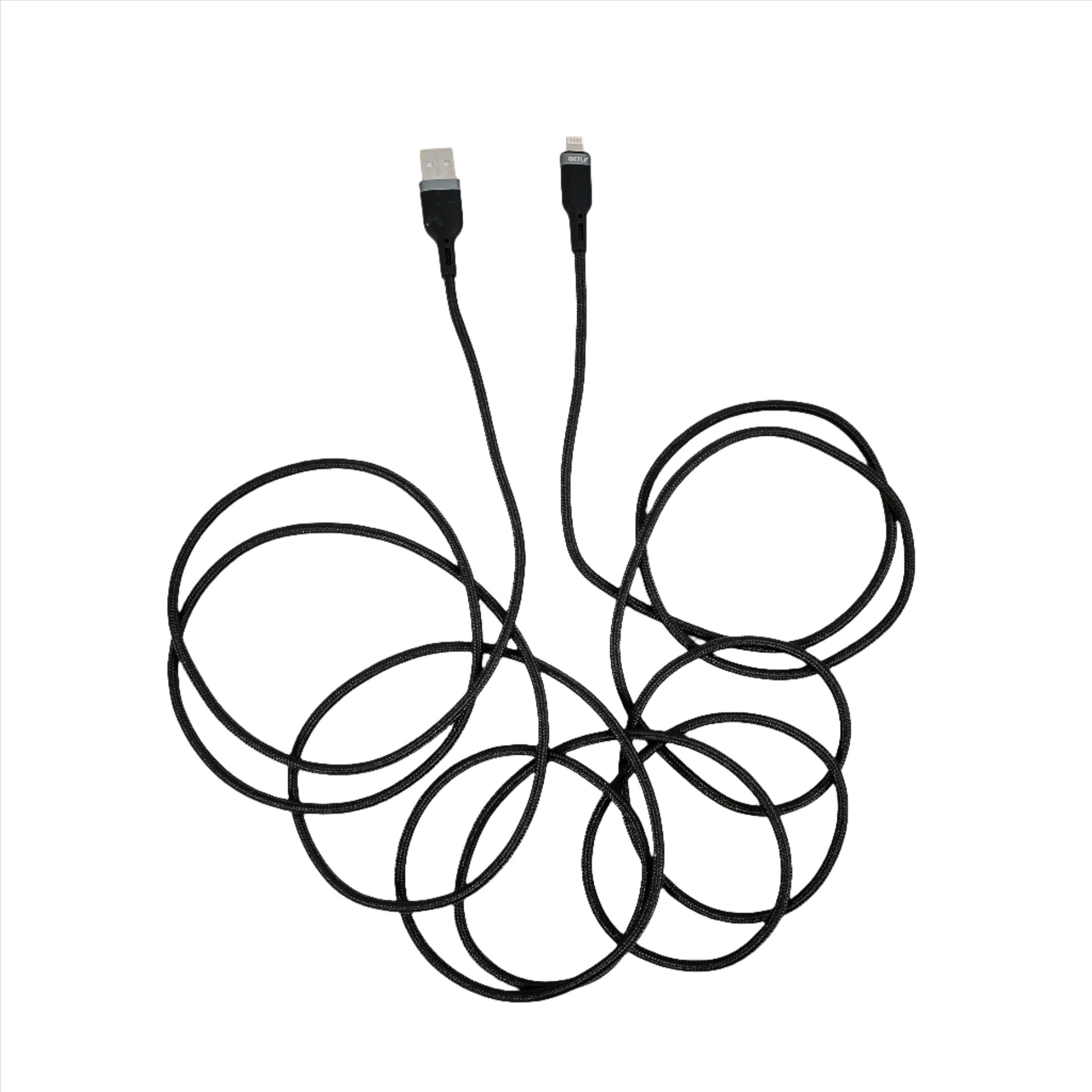 كابل شحن GEC011 جيتلف  USB-A إلى لايتنينج 3 متر - أسود

