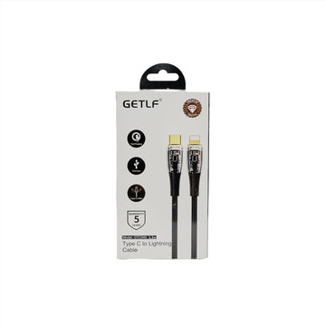 كابل شحن USB C إلى Lightning - أسود GTC040