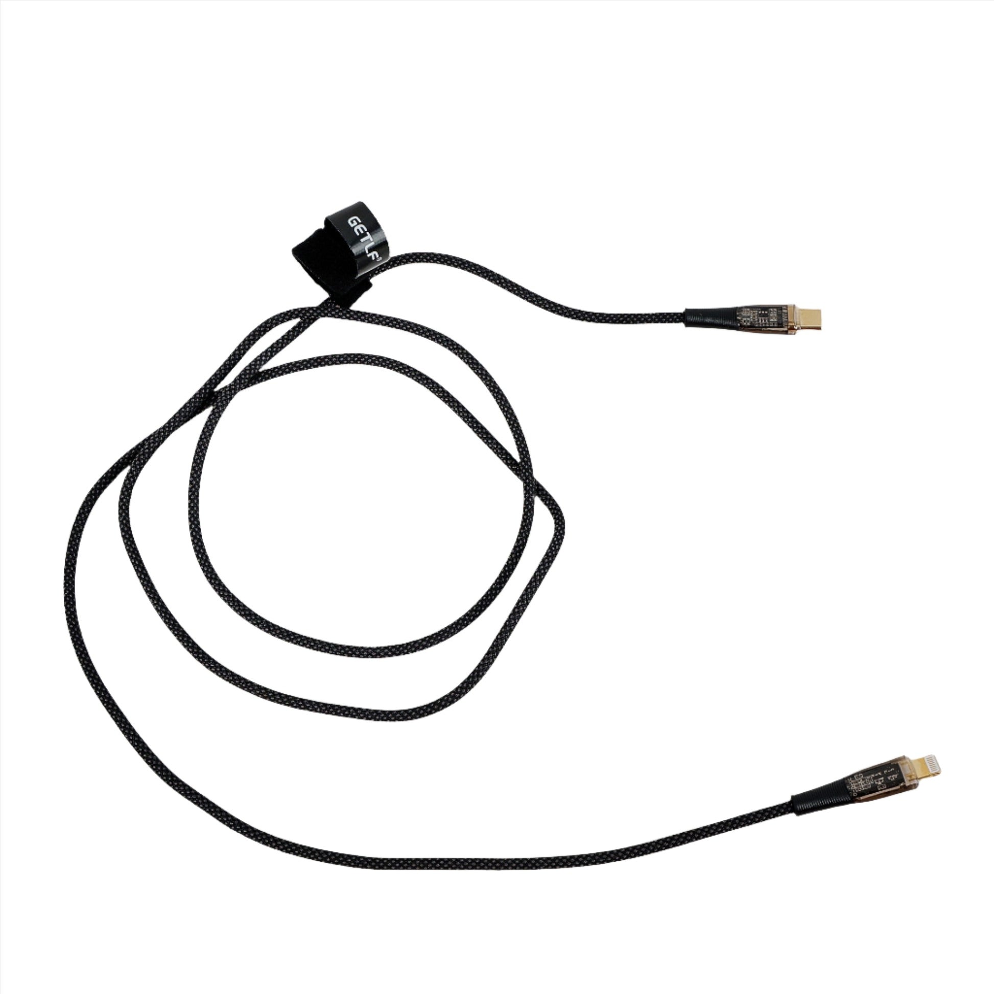 كابل شحن USB C إلى Lightning - أسود GTC040