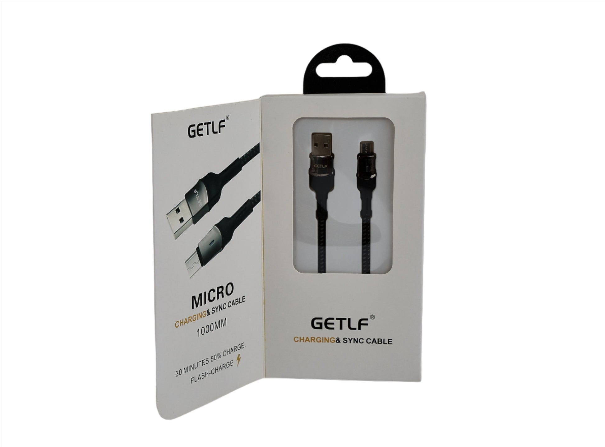 كابل جتلف  USB إلى مايكرو، أسود، موديل 001Micro

