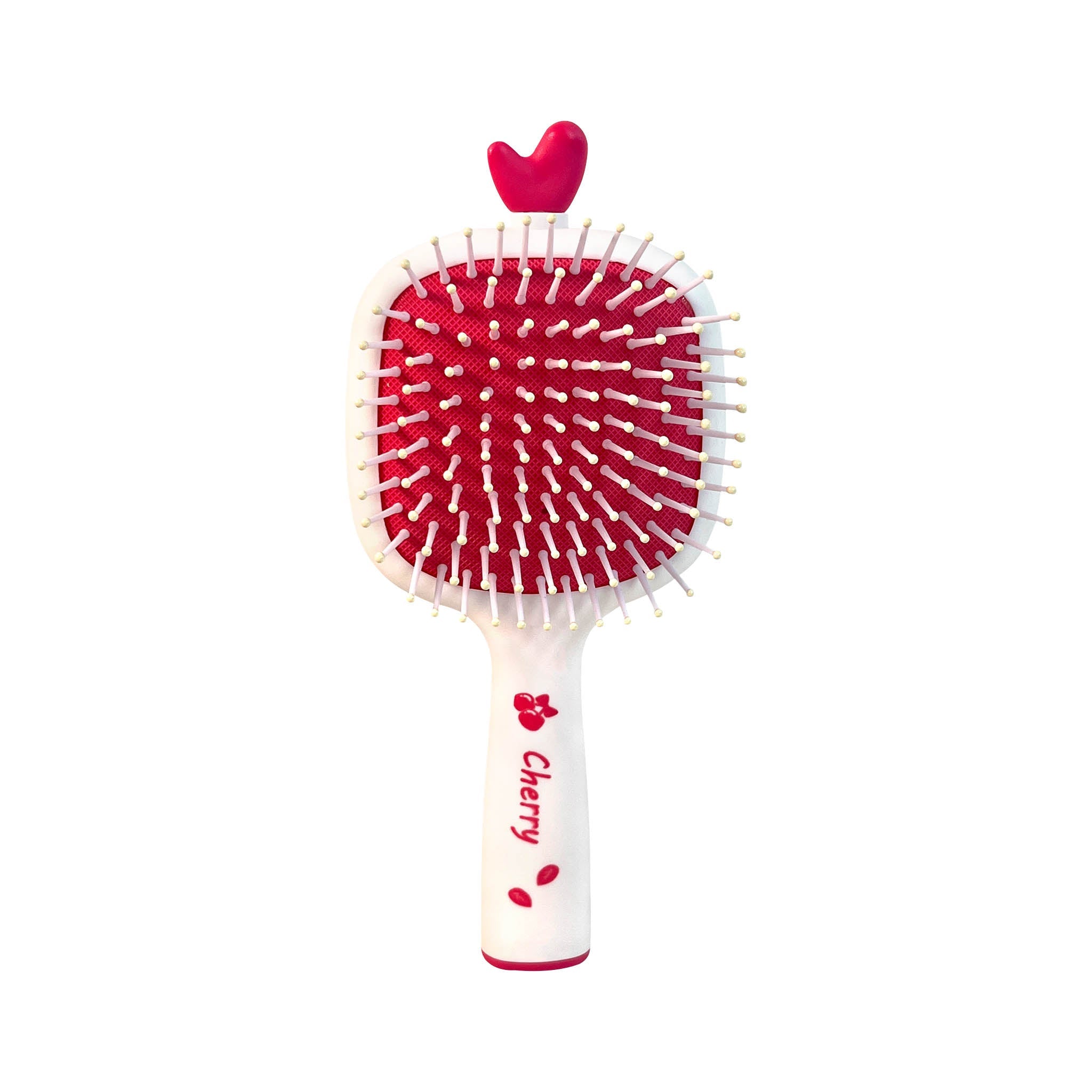 Cherry Design Hair Brush in White and Red (4)