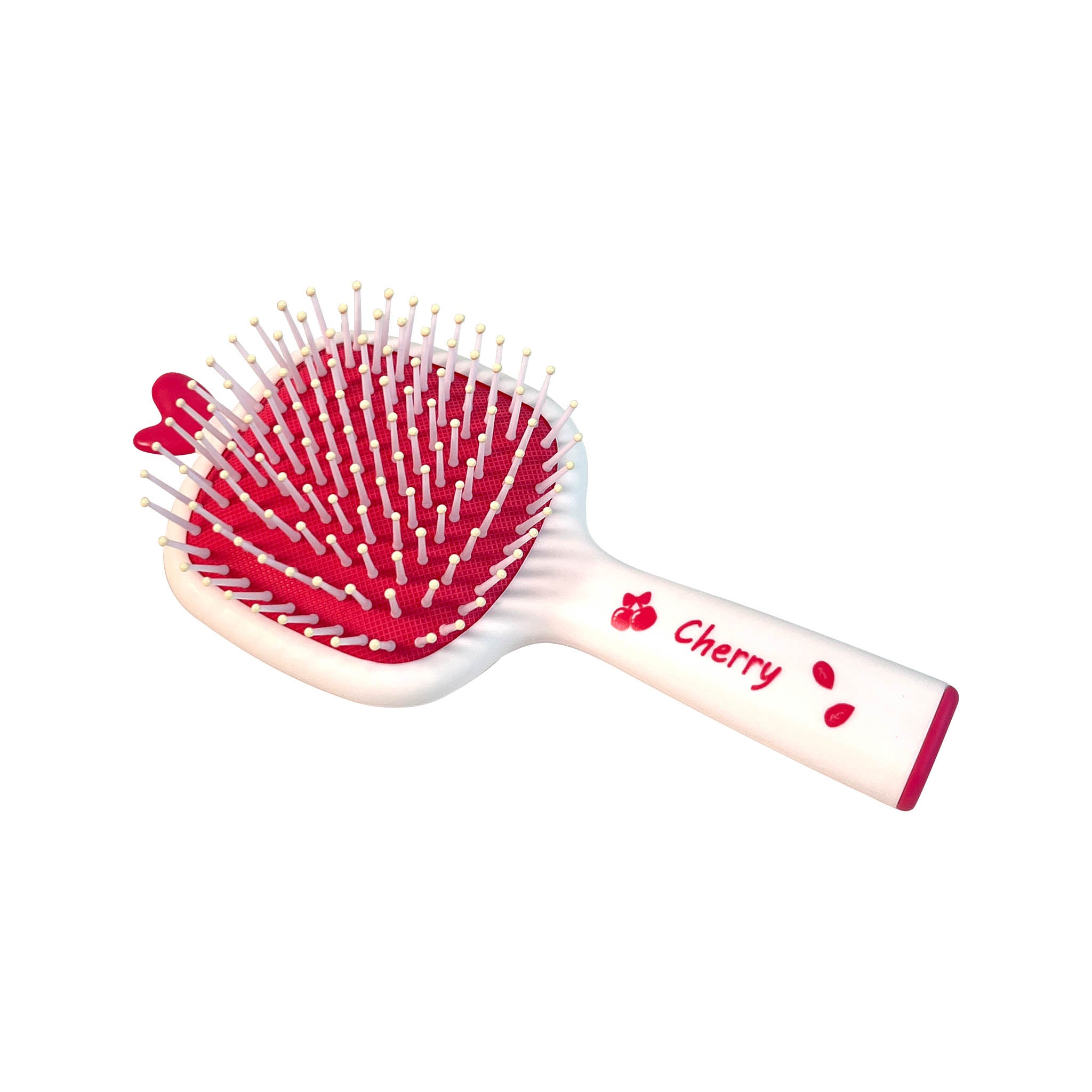 Cherry Design Hair Brush in White and Red (1)