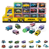 Kids Truck and Car Toy Set with Storage Box 4