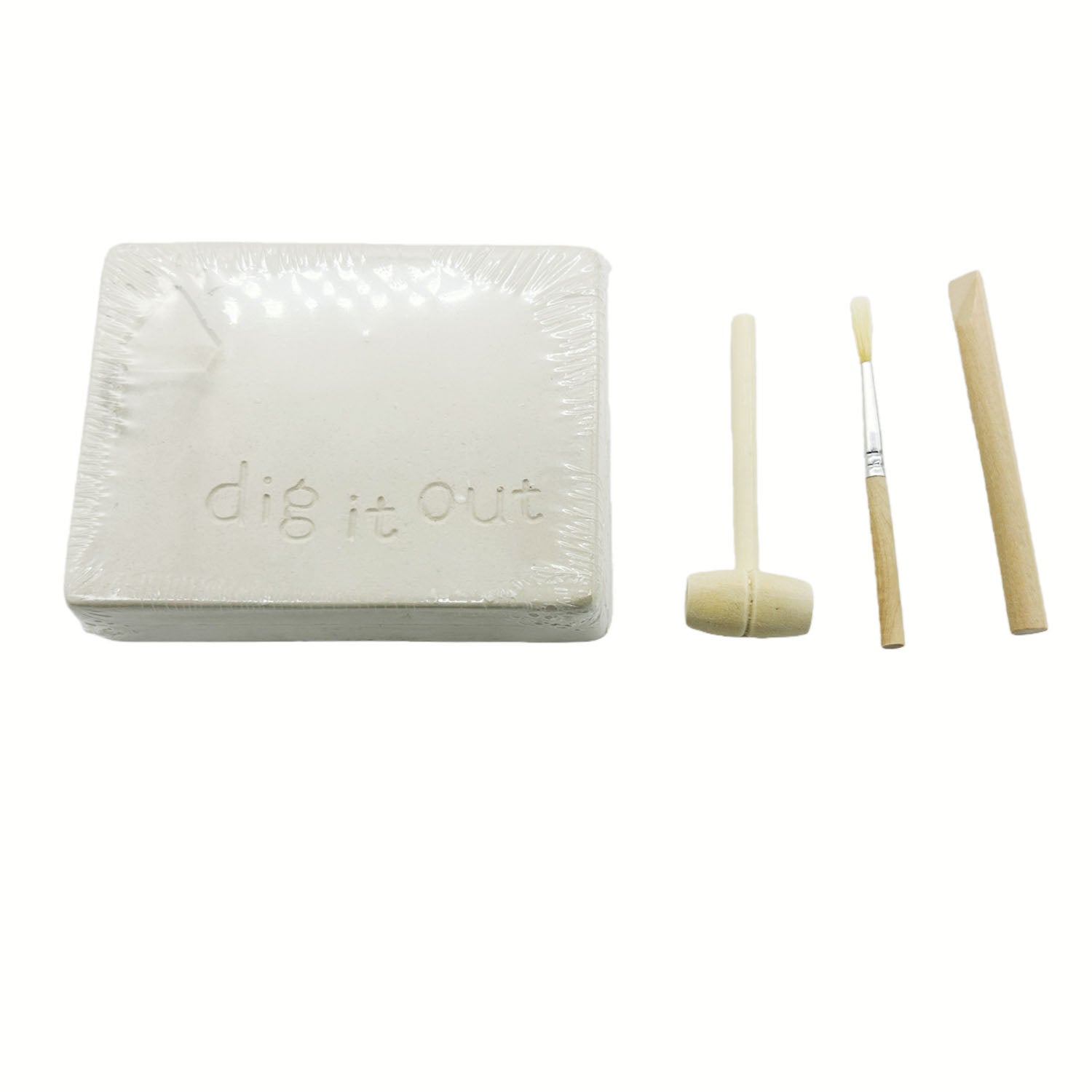 Six Gems Excavated Fossil Kit for Kids - Gray