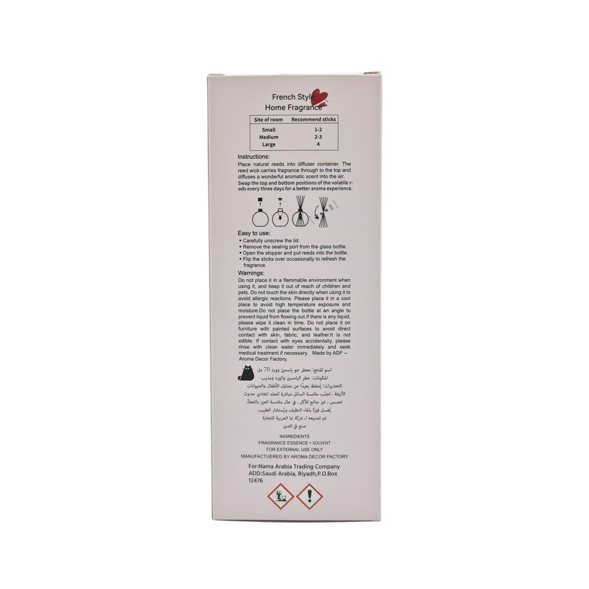 Lucky Stone Jasmine Rose Reed Diffuser with Pendant 6